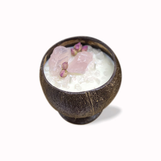 Chakra Soy candle - 花祈心粉粉粉紅大豆蠟燭